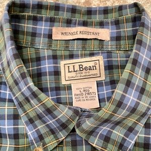 LL Bean Long Sleeve Shirt Size Large-Regular